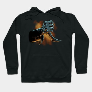 zombie hand with a knife Hoodie